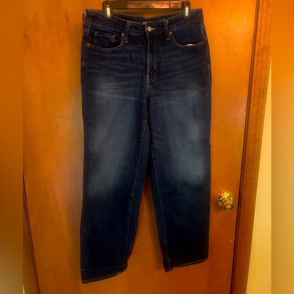 Old Navy Women's Dark Wash High Rise O.G. loose Jeans secret slimming pockets